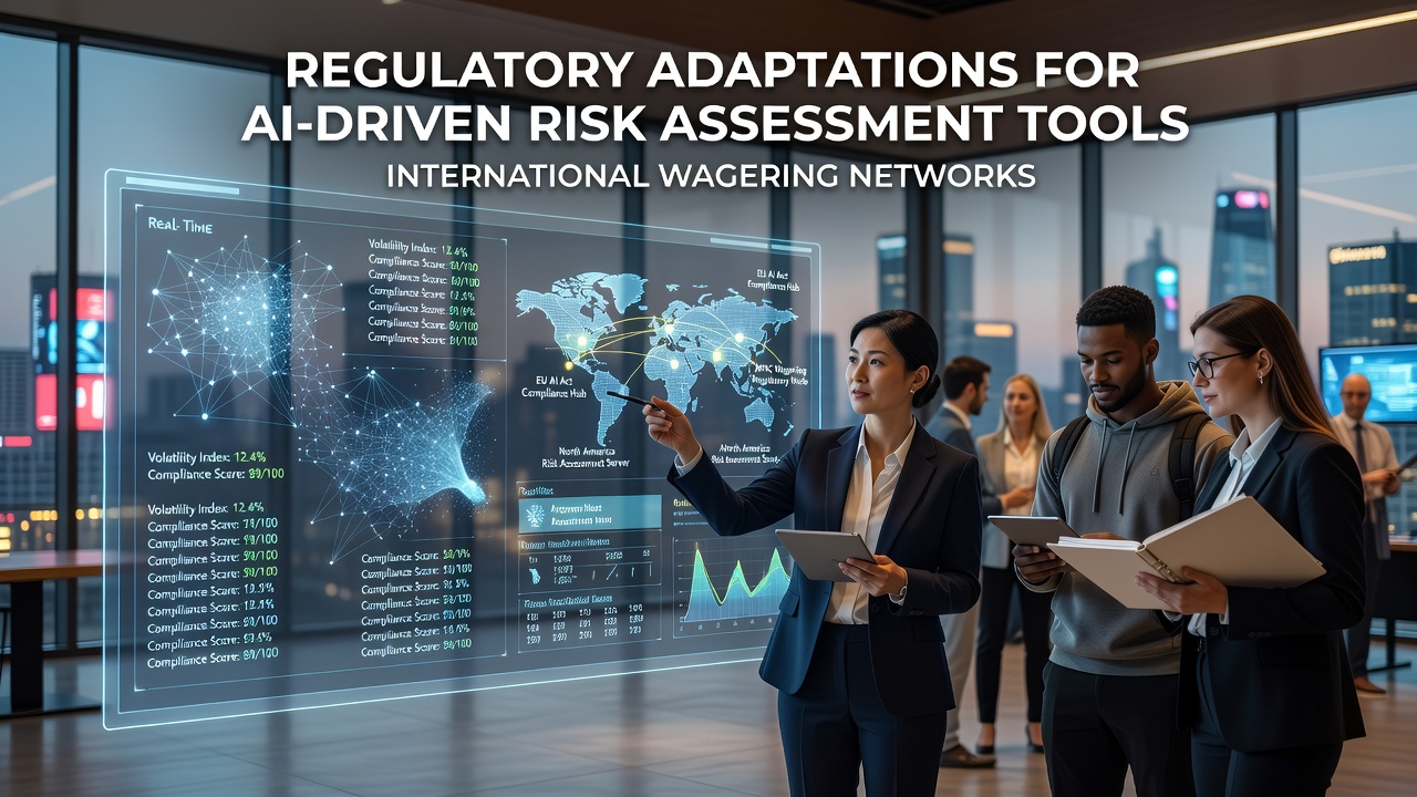 Regulatory officials reviewing AI risk assessment dashboards used in global wagering operations