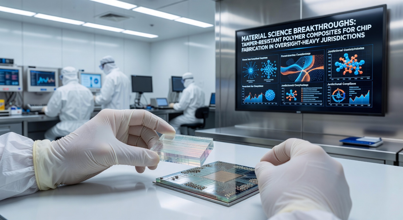 Advanced polymer composite samples used in secure chip manufacturing processes
